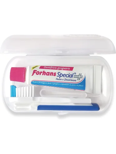 Forhans travel kit 1 spazzolino da viaggio + 1 dentifricio 12,5 ml Forhans travel kit 1 spazzolino da viaggio + 1 dentifricio 12,5 ml