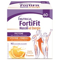 Nutricia FortiFit Muscoli ed Energia - Proteine per Massa Muscolare - 7 Bustine