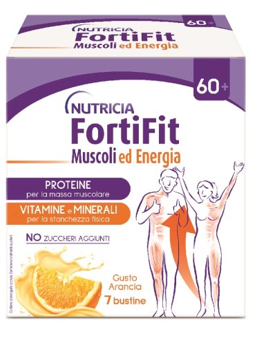 Nutricia fortifit muscoli ed energia - proteine per massa muscolare - 7 bustine