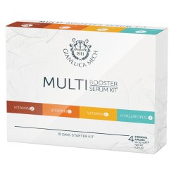 Gianluca Mech Multi Booster Serum Kit - Siero Viso Vitamina A + C + E + Acido Ialuronico - 4 Siringhe