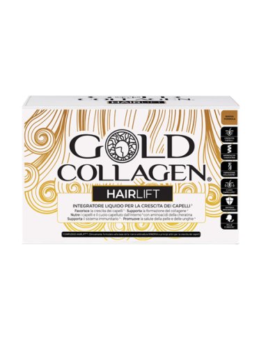 Gold collagen hairlift integratore crescita capelli 3 x 10 flaconi