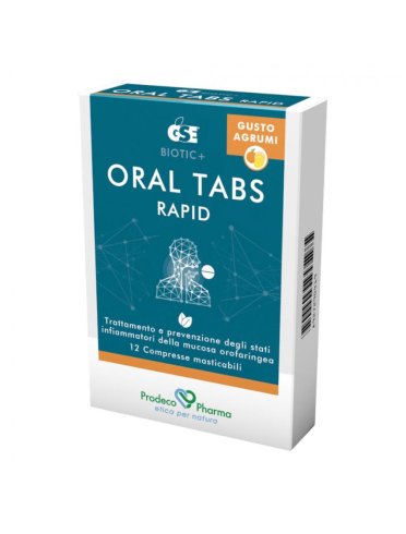 Gse oral tabs rapid trattamento del mal di gola 12 compresse