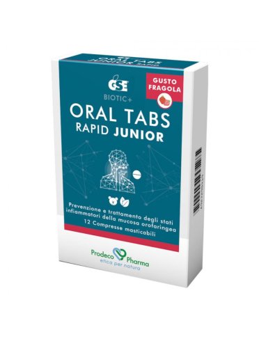 Gse oral tabs rapid junior fragola integratore vie respiratorie 12 compresse