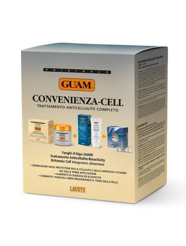 Kit convenienza cellulite 1 fanghi d'alga guam 500 g + 1 crema anticellulite bioactivity 200 ml + 1 britannia cell 30 bustine