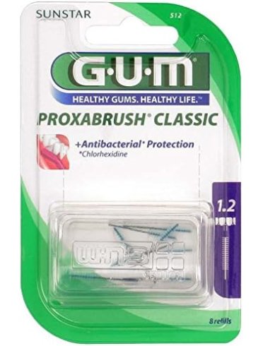 Gum proxabrush classic scovolino interdentale 1.2 mm 8 pezzi