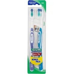 Gum Super Tip Spazzolino Medio Compatto 2 Pezzi