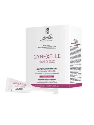 Bionike gynexelle hyalo-duo - gel vaginale anti-secchezza - 10 pezzi x 15 ml