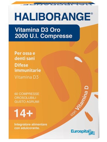 Haliborange vitamina d3 oro 2.000 ui integratore 60 compresse