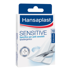 Hansaplast Sensitive - Striscia Pretagliata 10 x 6 cm - 10 Pezzi