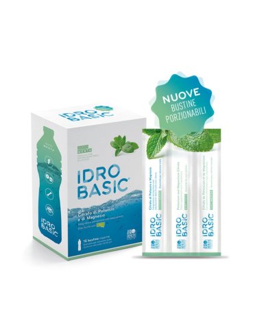 Idrobasic - integratore citrato di magnesio e potassio - gusto menta 15 buste