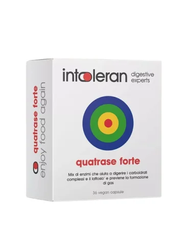 Intoleran quatrase forte integratore di enzimi 36 capsule Intoleran quatrase forte integratore di enzimi 36 capsule