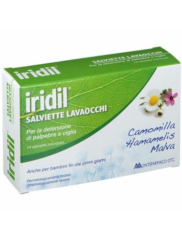 Iridil lavaocchi - salviette per la detersione oculare - 14 pezzi