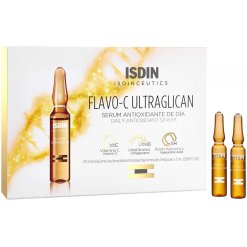 Isdin Flavo-C Ultraglican - Siero Viso Giorno Antiossidante - 30 Fiale