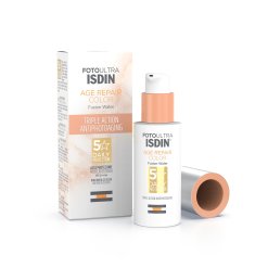 Isdin Fotoultra Age Repair Color - Fluido Viso Colorato con Protezione Solare Molto Alta SPF50+ - 50 ml