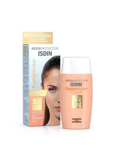 Isdin fotoprotector fusion water color - crema solare viso con colorazione media con protezione molto alta spf 50 - 50 ml