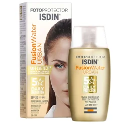 Isdin Fotoprotector Fusion Water Urban - Crema Solare Viso con Protezione Alta SPF 30 - 50 ml