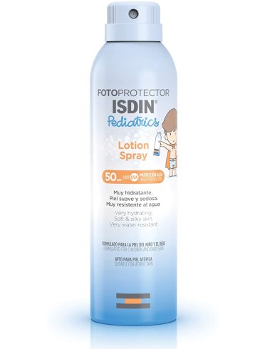 Isdin fotoprotector pediatric lotion - spray solare pediatrico idratante con protezione molto alta spf 50 - 250 ml