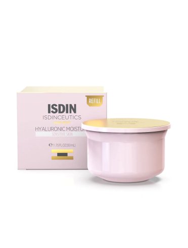 Isdin hyaluronic moisture sensibile - crema viso idratante - refill 50 ml