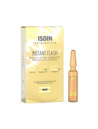 Isdin instant flash - trattamento viso ad effetto lifting - 1 fiala