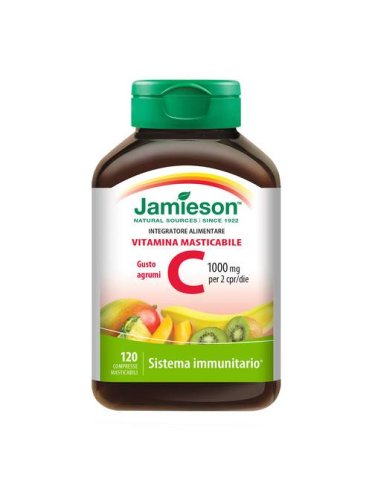 Jamieson vitamina c 1000 mg integratore agrumi 120 compresse masticabili