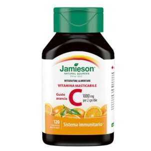 Jamieson Vitamina C 1000 mg Integratore Arancia 120 Compresse Masticabili