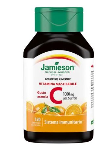 Jamieson vitamina c 1000 mg integratore arancia 120 compresse masticabili