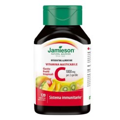 Jamieson Vitamina C 1000 mg Integratore Frutti Tropicali 120 Compresse Masticabili