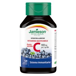 Jamieson Vitamina C 1000 mg Integratore Mirtillo 120 Compresse Masticabili