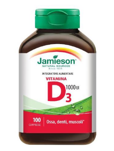 Jamieson vitamina d3 1000 ui integratore ossa denti e muscoli 100 compresse