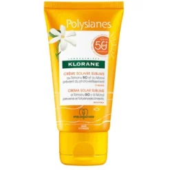 Klorane Polysianes - Crema Solari Viso con Protezione Molto Alta SPF 50+ - 50 ml
