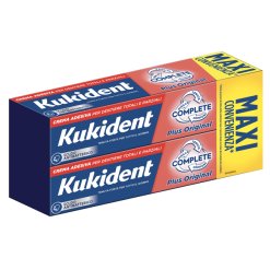 Kukident Plus Complete Crema Adesiva per Dentiere 2 x 65 g