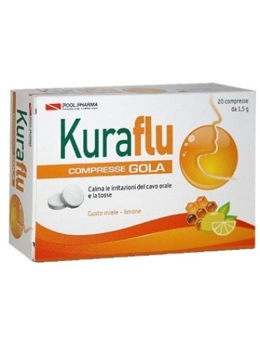 Kuraflu integratore per la gola miele e limone 20 compresse
