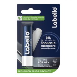 Labello Active for Men - Stick Labbra Idratante con Protezione Solare Bassa SPF 15