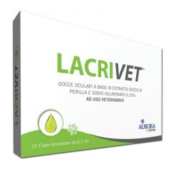 Lacrivet - Collirio Lacrima Artificiale per Cane e Gatti - 10 Flaconcini x 0.5 ml