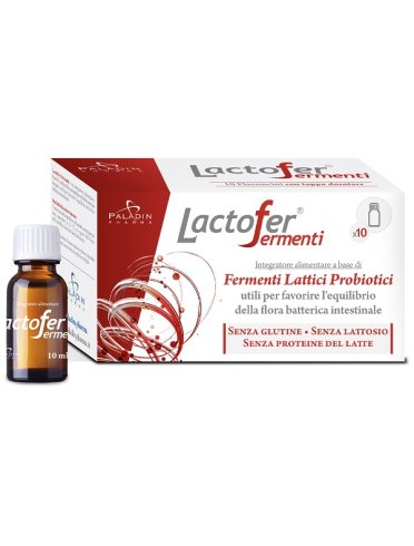 Lactofer fermenti - integratore di fermenti lattici - 10 flaconcini