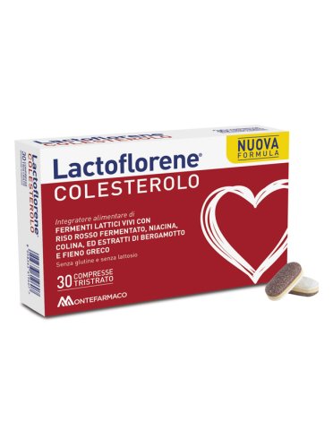 Lactoflorene colesterolo - integratore per controllo del colesterolo con fermenti lattici - 30 compresse