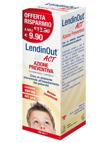 Lendinout act azione preventiva antipidocchi spray 100 ml