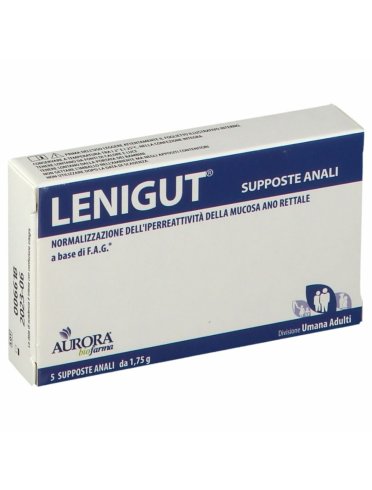 Lenigut - supposte per irritazione della mucosa anale - 5 pezzi