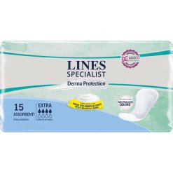 Lines Specialist Derma Protection - Pannolone per Incontinenza Sagomato Assorbenza Extra - 15 Pezzi