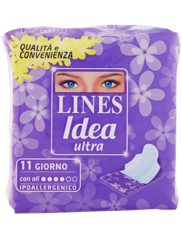 Lines idea ultra giorno assorbenti con ali 11 pezzi