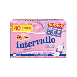 Lines Intervallo - Salvaslip Assorbenti Ripiegati - 40 Pezzi