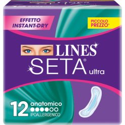 Lines Seta Ultra - Assorbenti Anatomici - 12 Pezzi