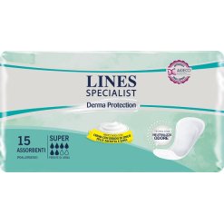 Lines Specialist Derma Protection - Pannolone per Incontinenza Sagomato Assorbenza Super - 15 Pezzi