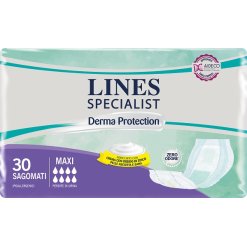 Lines Specialist Derma Protection - Pannolone per Incontinenza Sagomato Assorbenza Maxi - 30 Pezzi
