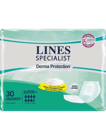 Lines specialist derma protection - pannolone per incontinenza sagomato assorbenza super + - 30 pezzi