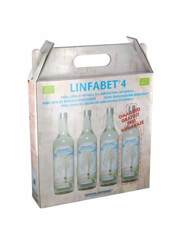 Linfabet - pura linfa di betulla bio - 4 bottiglie 2800 ml