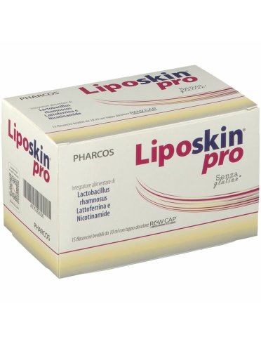 Pharcos liposkin pro - integratore per favorire elasticità alla pelle - 15 fiale 