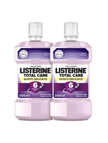 Listerine total care collutorio gusto delicato bipack 2x500 ml