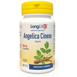 LongLife Angelica Cinese 500 mg - Integratore per Disturbi del Ciclo - 60 Capsule Vegetali