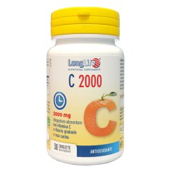 LongLife C 2000 - Integratore di Vitamina C Antiossidante - 30 Tavolette